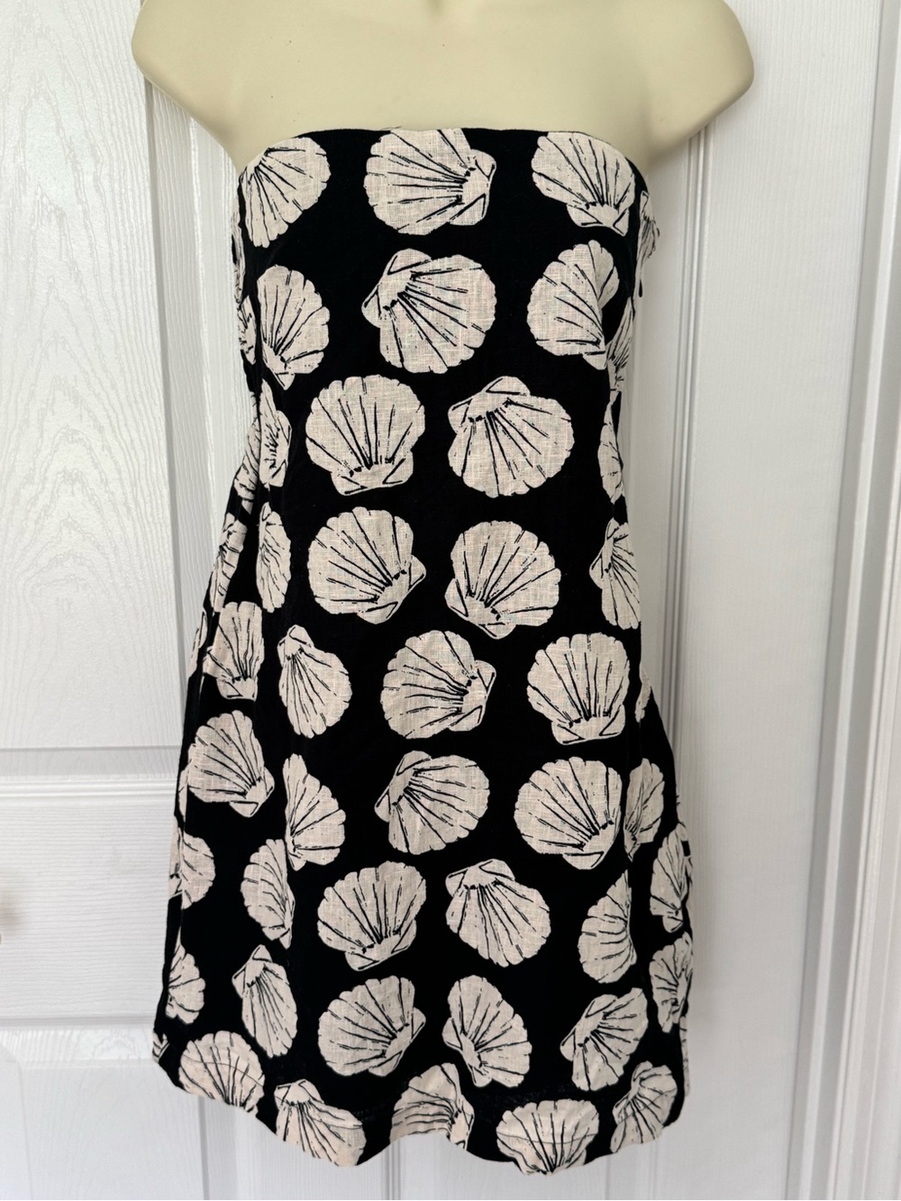 Abercrombie & Fitch Brown Strapless Seashell Linen Blend Skort Size Small